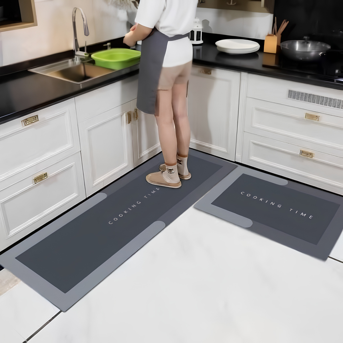 TrandChoice Premium Rubber Kitchen Mat – Anti-Slip, Anti-Skid Floor Mat for Kitchen & Home