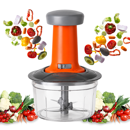 TrandChoice 650 ML Quick Push Vegetable Chopper (RED)