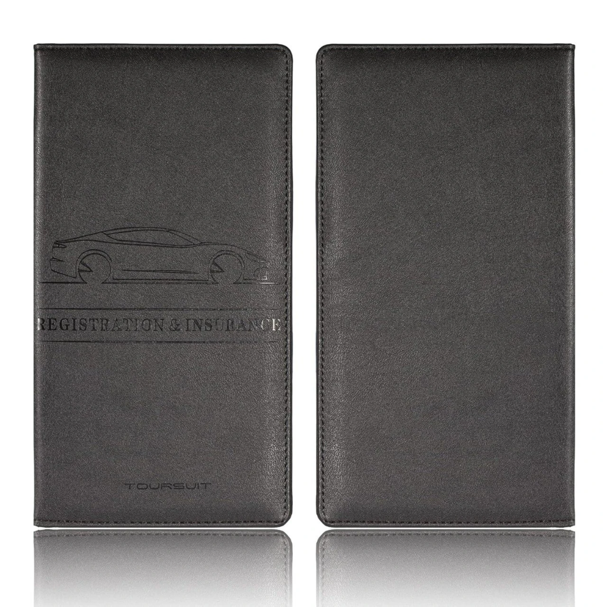 Premium PU Leather Car Document Holder | Vehicle RC, Insurance & Driving License Organizer | 3 Document Pockets & 3 Card Slots | Magnetic Closure | Glove Box & Car Use