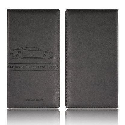 Premium PU Leather Car Document Holder | Vehicle RC, Insurance & Driving License Organizer | 3 Document Pockets & 3 Card Slots | Magnetic Closure | Glove Box & Car Use