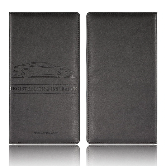 Premium PU Leather Car Document Holder | Vehicle RC, Insurance & Driving License Organizer | 3 Document Pockets & 3 Card Slots | Magnetic Closure | Glove Box & Car Use