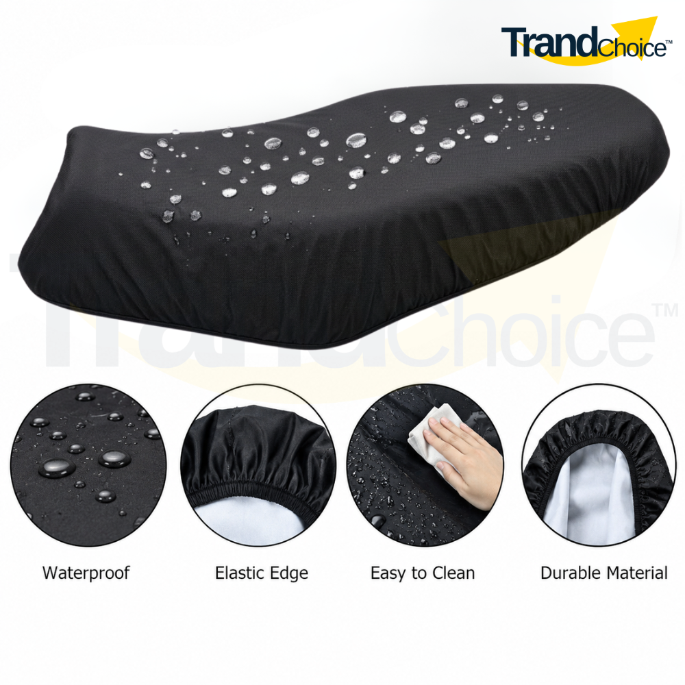 Waterproof Motorcycle Seat Cover – Universal Elastic Fit Bike Seat Protector