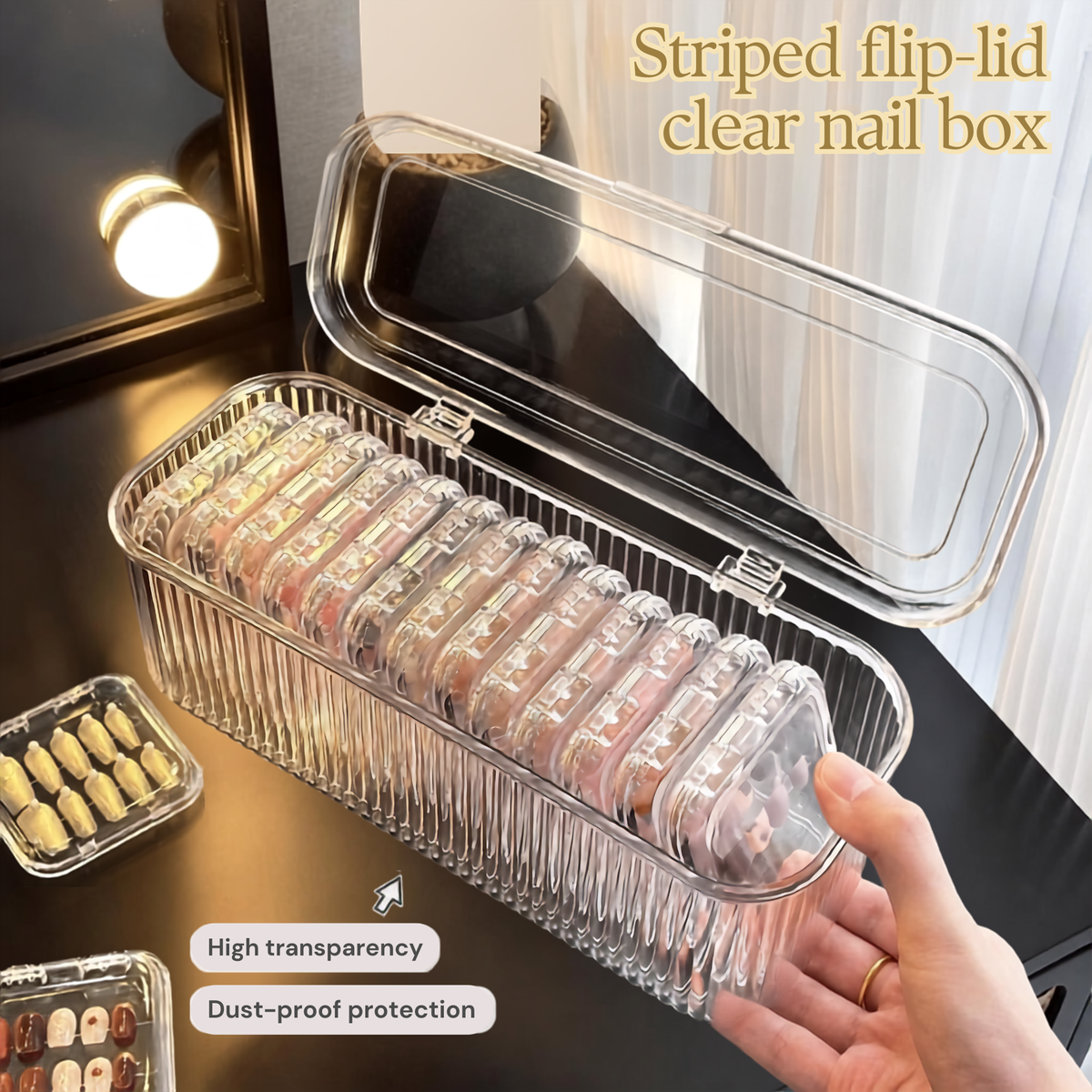 TrandChoice 10 in 1 Jewellery Organizer Box | Transparent Acrylic Jewelry Storage Box with 10 Mini Boxes
