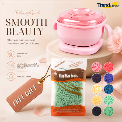 Silicone Wax Heater for convenient at-home waxing. Flexible removable silicone bowl, efficient heating, easy cleanup and hard "FREE" wax beans included.