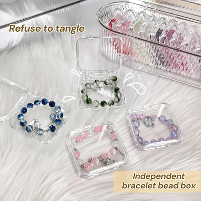 TrandChoice 10 in 1 Jewellery Organizer Box | Transparent Acrylic Jewelry Storage Box with 10 Mini Boxes