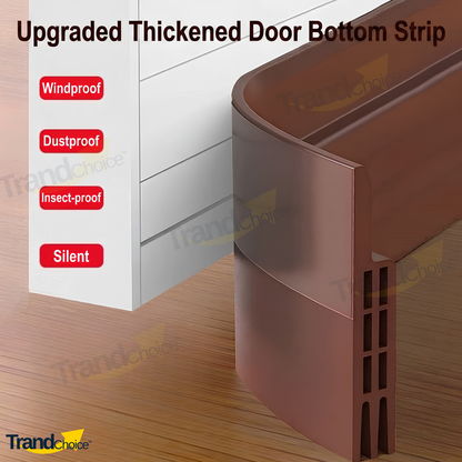 TPE Door Bottom Seal Strip | Self Adhesive Door Gap Guard, Draft Stopper, Dust & Insect Protection Strip (PACK OF 3)