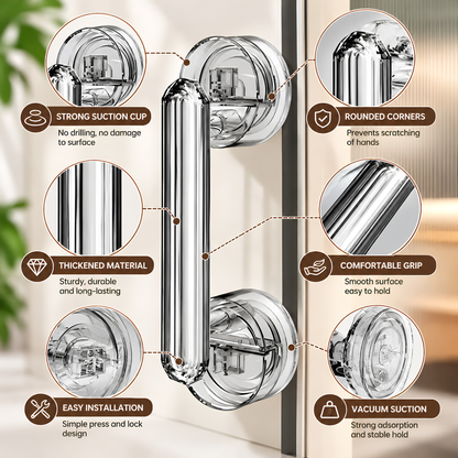 Vacuum Suction Door Handle – No Drill Multipurpose Handle for Glass, Cabinet, Window & Refrigerator | Buy 1 Get 1 Free
