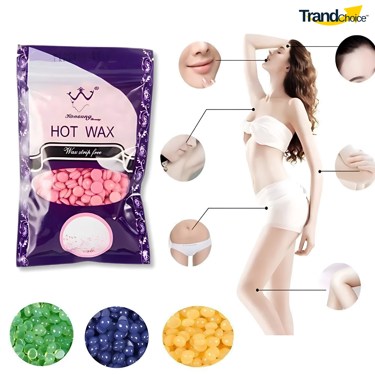 Silicone Wax Heater for convenient at-home waxing. Flexible removable silicone bowl, efficient heating, easy cleanup and hard "FREE" wax beans included.