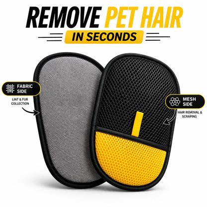 2PCS Pet Hair Removal Glove for Cats & Dogs – Upgraded Reusable Electrostatic Pet Hair Remover Tool for Couch, Clothing, Carpets & Car Seats