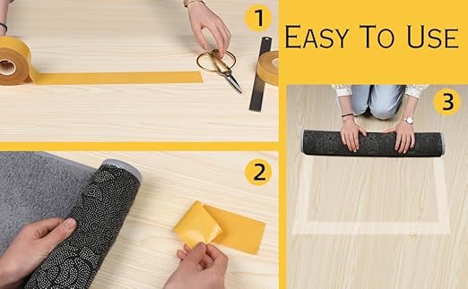 Heavy Duty Double-Sided Carpet Tape – Strong Grip, Residue-Free, Multi-Purpose Anti-Slip Tape