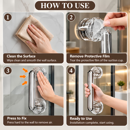 Vacuum Suction Door Handle – No Drill Multipurpose Handle for Glass, Cabinet, Window & Refrigerator | Buy 1 Get 1 Free