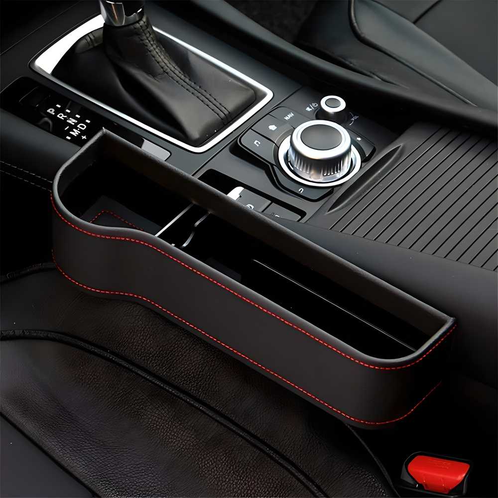 Car Seat Gap Organizer with Bottle & Cup Holder, Storage for Phones, Keys, Cards & Coins