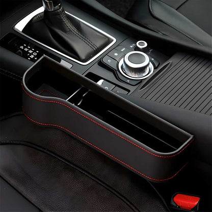 Car Seat Gap Organizer with Bottle & Cup Holder, Storage for Phones, Keys, Cards & Coins