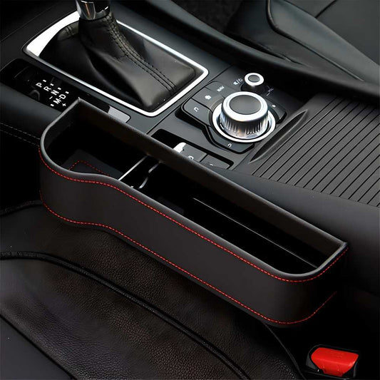 Car Seat Gap Organizer with Bottle & Cup Holder, Storage for Phones, Keys, Cards & Coins