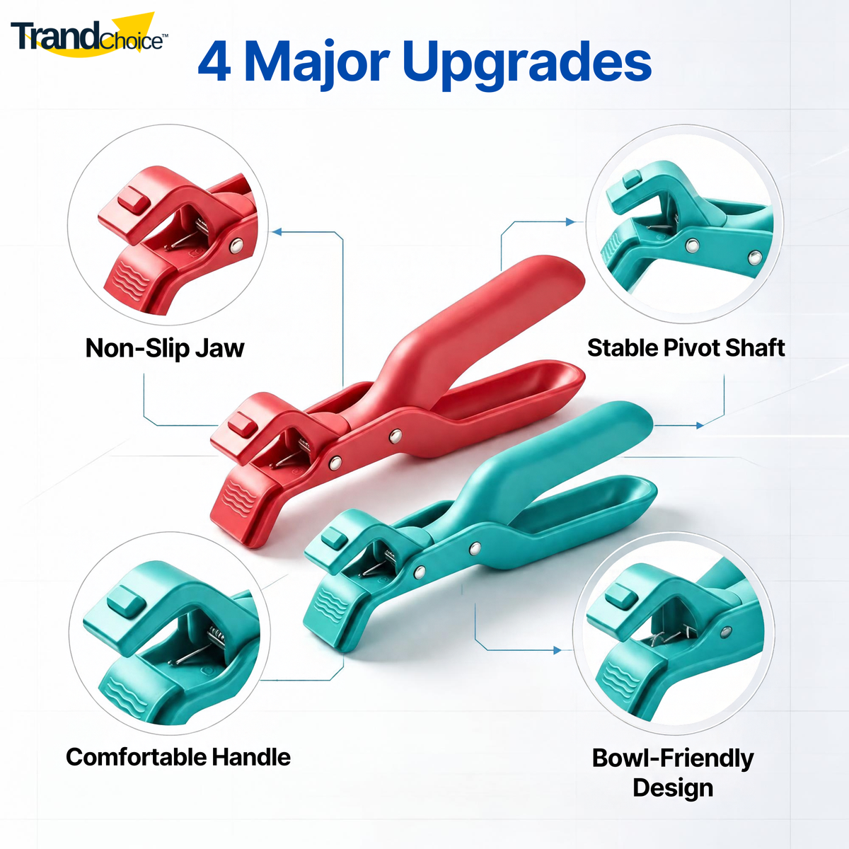 Multi-Purpose Silicone Non-Slip Heat Insulation Anti-Scald Clamp PACK OF 2