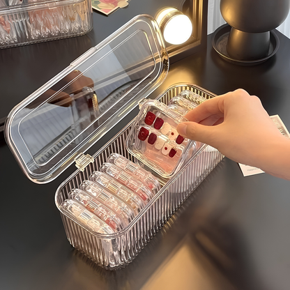 TrandChoice 10 in 1 Jewellery Organizer Box | Transparent Acrylic Jewelry Storage Box with 10 Mini Boxes