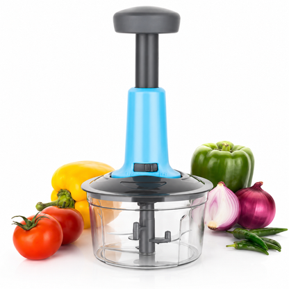 TrandChoice 650 ML Quick Push Vegetable Chopper (BLUE)