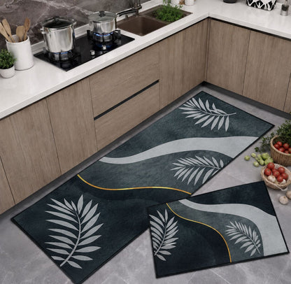 Cotton Anti-Slip Kitchen Mat | Soft Absorbent Anti-Fatigue Floor Mat with TPR Backing for Kitchen, Sink, Laundry & Home