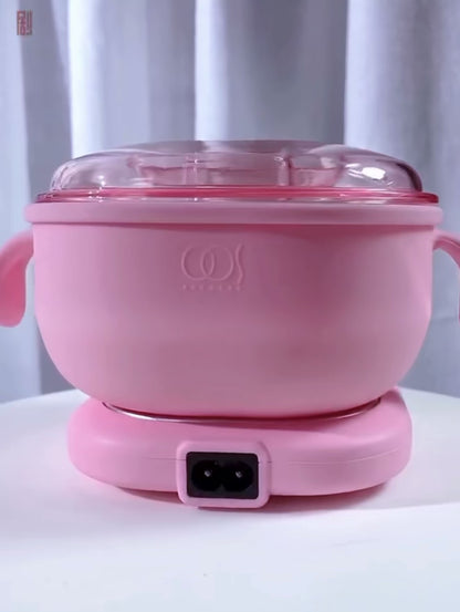 Silicone Wax Heater for convenient at-home waxing. Flexible removable silicone bowl, efficient heating, easy cleanup and hard "FREE" wax beans included.