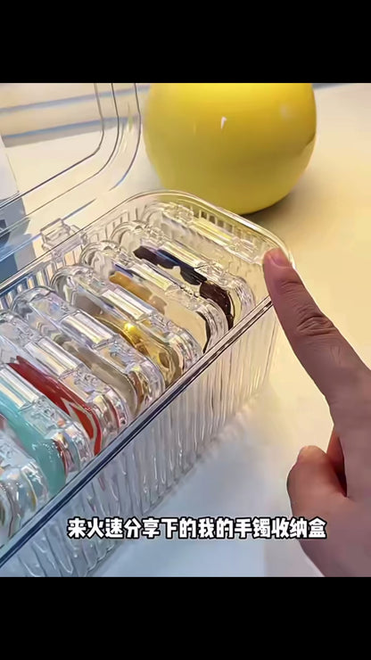 TrandChoice 10 in 1 Jewellery Organizer Box | Transparent Acrylic Jewelry Storage Box with 10 Mini Boxes